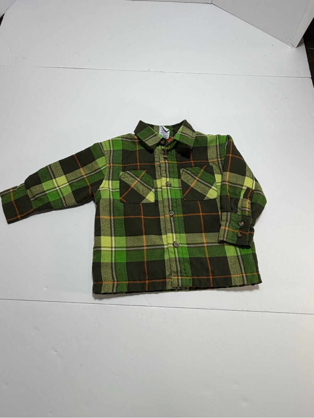 Vintage Gymboree 2004 Toddler 18-24M Plaid Flannel Quilted Jacket Green